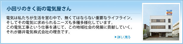 小回りのきく街の電気屋さん